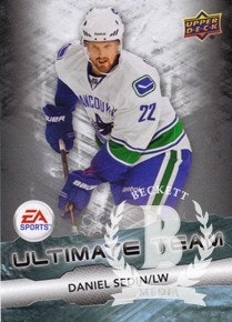 2011-12 Upper Deck EA Ultimate Team #EA3 Daniel Sedin (15-77x8-CANUCKS)