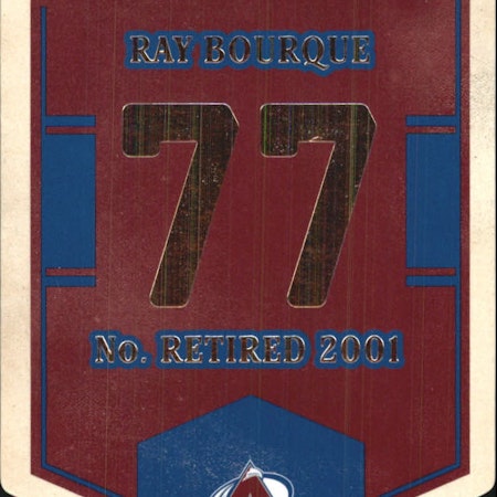 2012-13 Classics Signatures Banner Numbers #25 Ray Bourque (30-47x1-AVALANCHE)