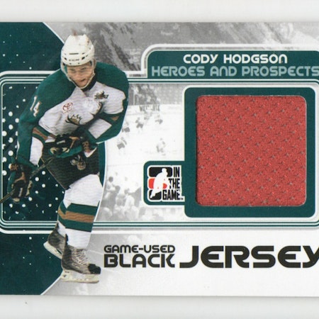 2010-11 ITG Heroes and Prospects Game Used Jerseys Black #M10 Cody Hodgson (60-69x6-SABRES)