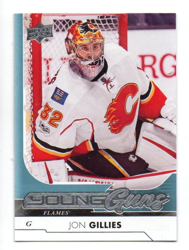 2017-18 Upper Deck #206 Jon Gillies YG RC (30-62x7-FLAMES)