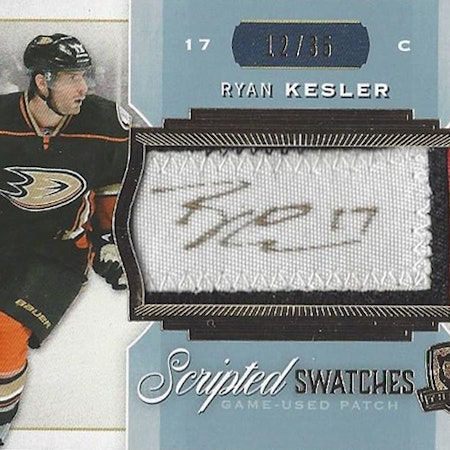 2014-15 The Cup Scripted Swatches #SWRK Ryan Kesler (500-X106-DUCKS)