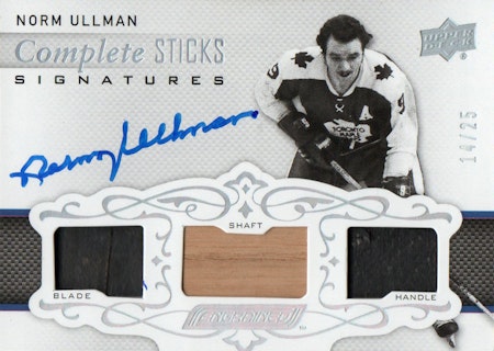 2018-19 Upper Deck Engrained Complete Sticks Signatures #CSSNU Norm Ullman (500-HIGHEND-MAPLE LEAFS)