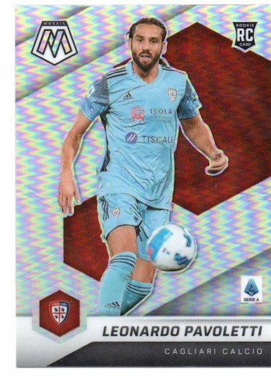 2021-22 Panini Mosaic Serie A Silver #47 Leonardo Pavoletti (15-40x8-SOCCERCAGLIARI)