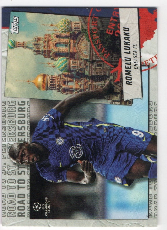 2021-22 Topps UEFA Champions League Road to St. Petersburg #RSP19 Romelu Lukaku (10-68x3-SOCCERCHELSEA)