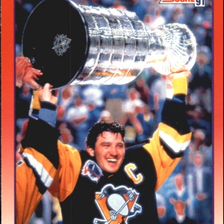 1991-92 Score Canadian Bilingual #315 Stanley Cup Champs (10-96x8-PENGUINS)