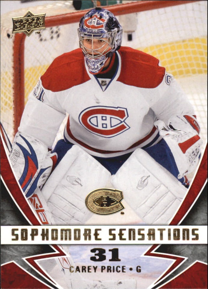 2008-09 Upper Deck Sophomore Sensations #SS3 Carey Price (25-110x8-CANADIENS)