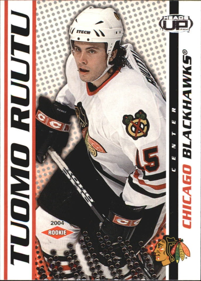 2003-04 Pacific Heads Up #107 Tuomo Ruutu RC (15-132x6-BLACKHAWKS)