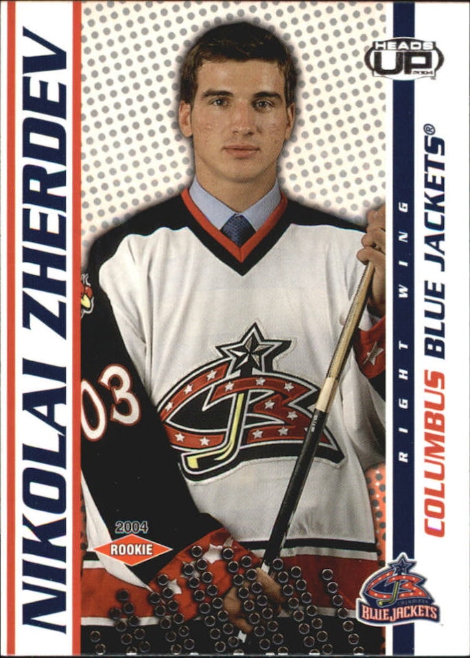 2003-04 Pacific Heads Up #111 Nikolai Zherdev RC (15-132x5-BLUEJACKETS)