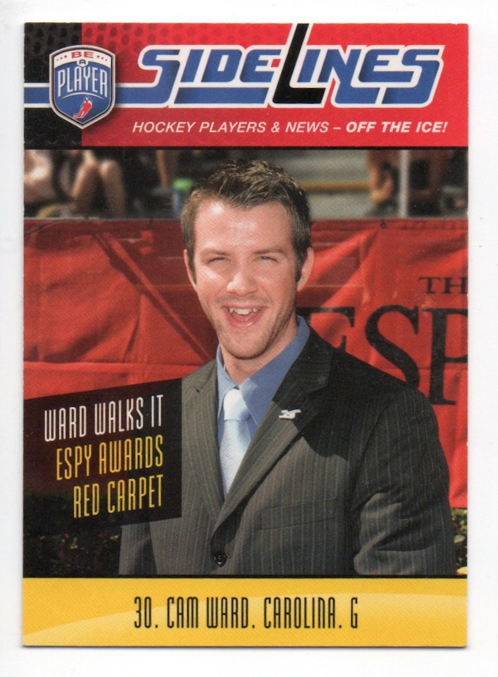 2009-10 Be A Player Sidelines #S4 Cam Ward (10-128x7-HURRICANES)