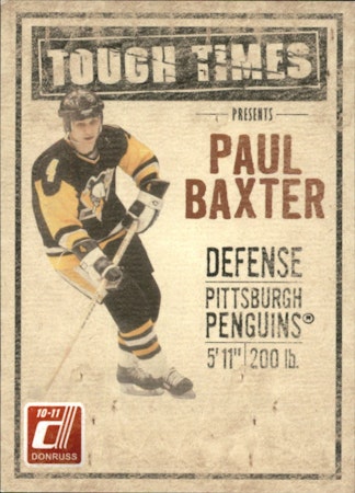 2010-11 Donruss Tough Times #7 Paul Baxter (12-120x9-PENGUINS)