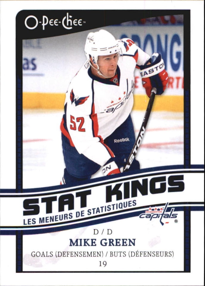 2010-11 O-Pee-Chee Stat Kings #SK9 Mike Green (10-105x1-CAPITALS)