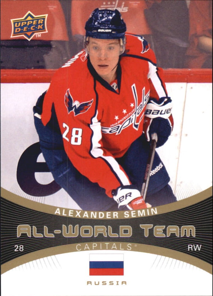 2010-11 Upper Deck All World Team #AW6 Alexander Semin (12-105x4-CAPITALS)