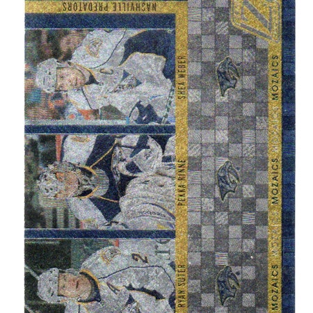 2010-11 Zenith Mozaics #13 Shea Weber Pekka Rinne Ryan Suter (12-121x3-PREDATORS)