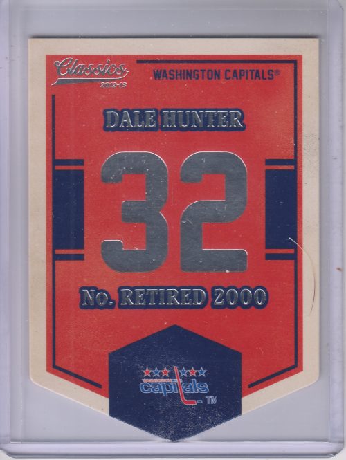 2012-13 Classics Signatures Banner Numbers #69 Dale Hunter (15-115x8-CAPITALS)