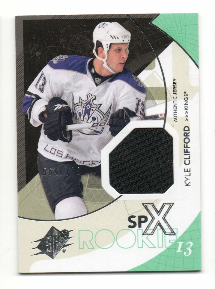 2010-11 SPx #159 Kyle Clifford JSY RC (50-159x3-NHLKINGS)