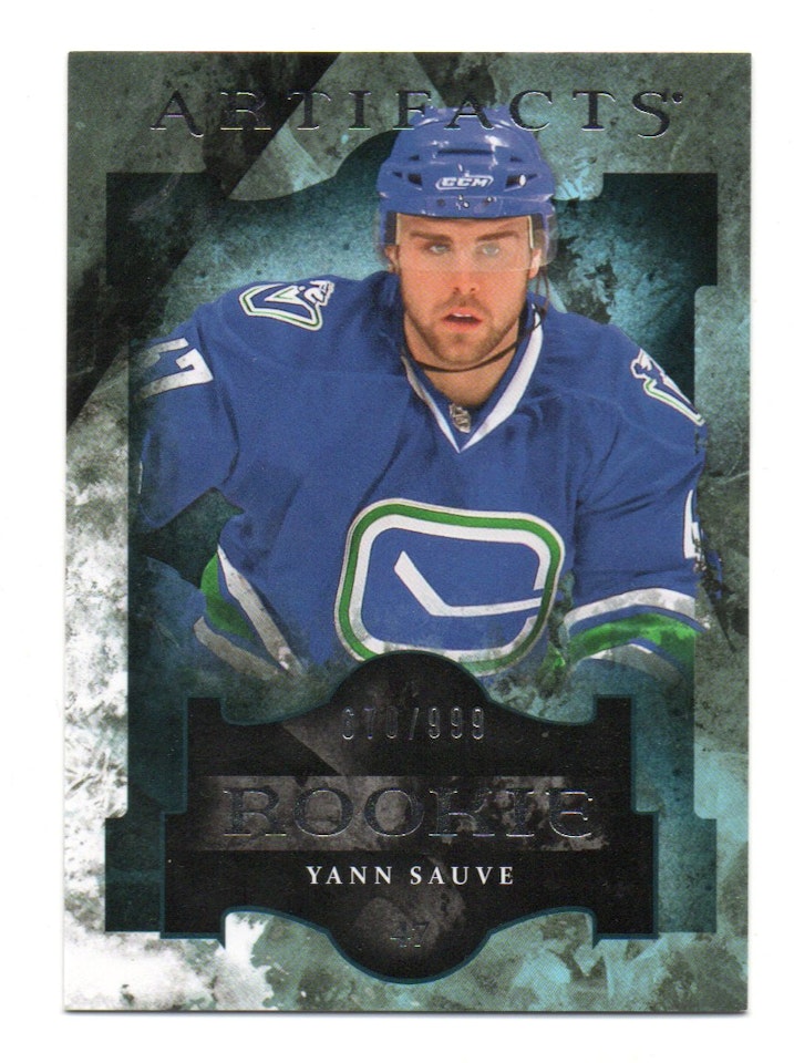 2011-12 Artifacts #196 Yann Sauve RC (20-155x7-CANUCKS)