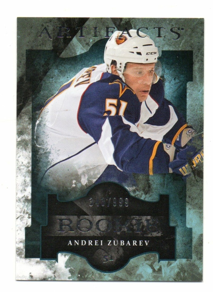 2011-12 Artifacts #199 Andrei Zubarev RC (20-155x4-NHLJETS+THRASHERS)