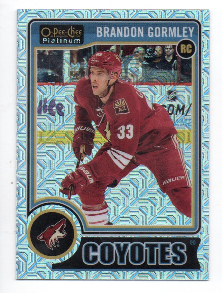 2014-15 O-Pee-Chee Platinum Traxx #162 Brandon Gormley (15-181x5-COYOTES)