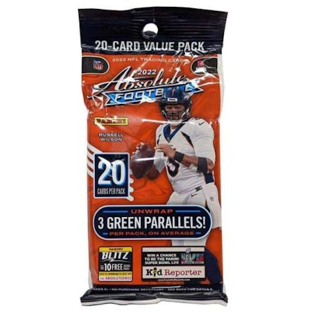 2022 Panini Absolute Football (20-Card Value Pack)
