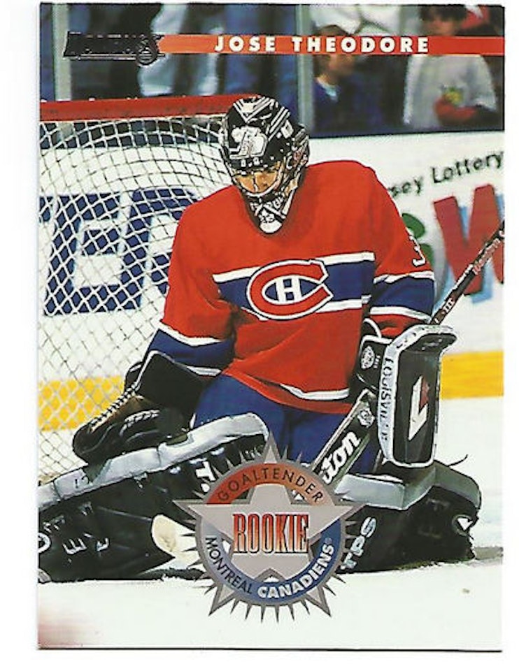 1996-97 Donruss #227 Jose Theodore RC (10-257x8-CANADIENS)