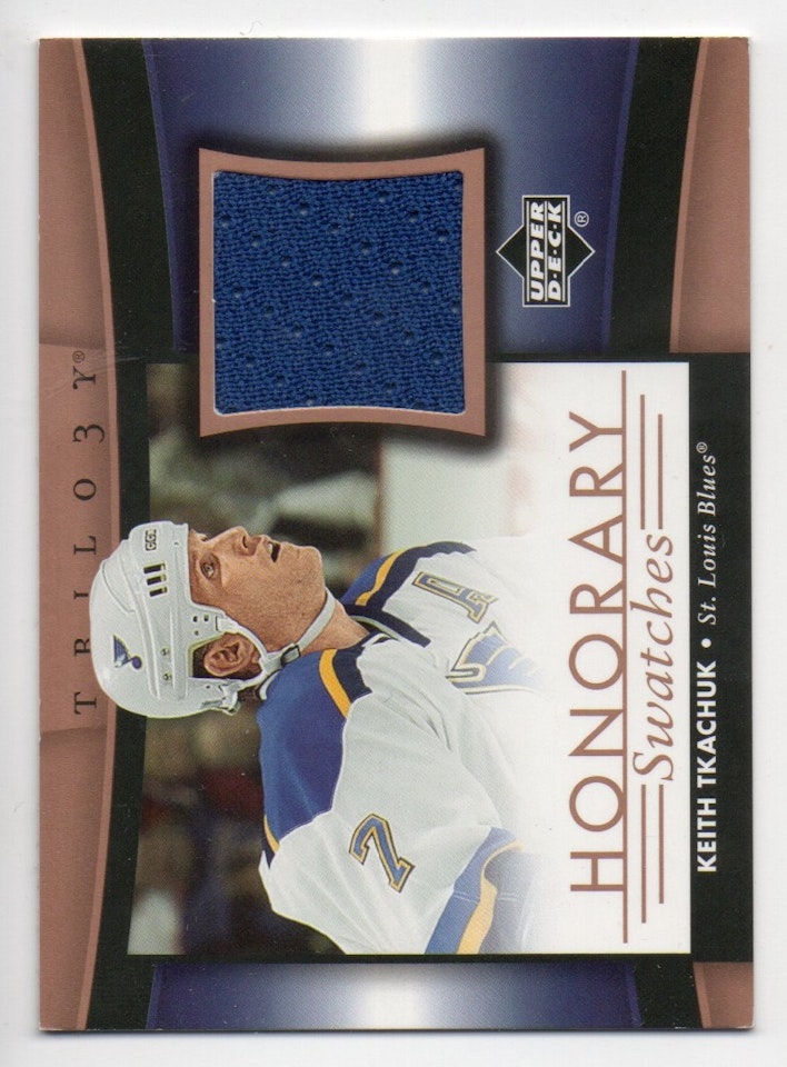 2005-06 Upper Deck Trilogy Honorary Swatches #HSTK Keith Tkachuk (50-297x2-BLUES)