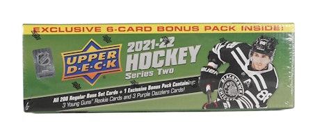 2021-22 Upper Deck Series 2 (Factory Set with 3 YG + Purple Dazzlers!)