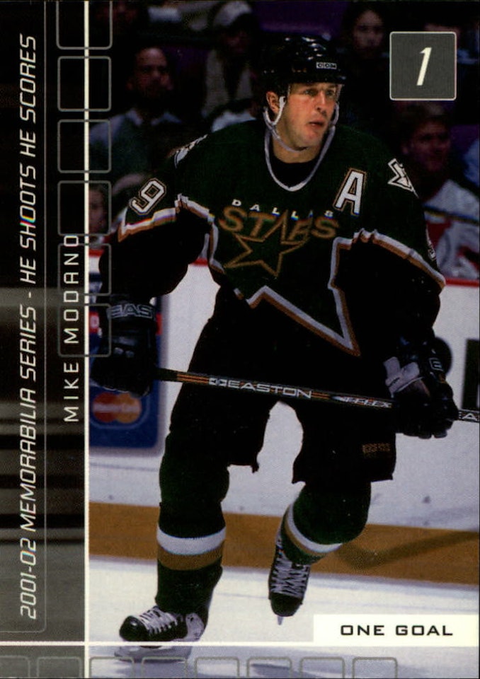 2001-02 BAP Memorabilia He Shoots He Scores Points #7 Mike Modano 1 pt. (10-196x1-NHLSTARS)