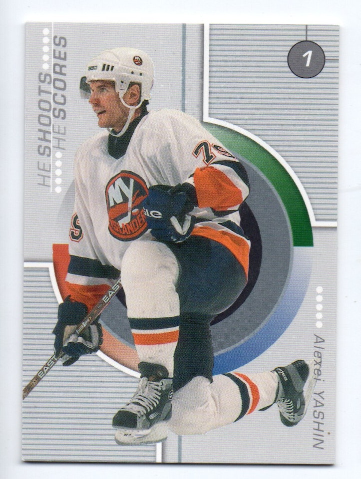 2001-02 BAP Update He Shoots He Scores Points #9 Alexei Yashin 1 pt. (10-201x7-ISLANDERS)