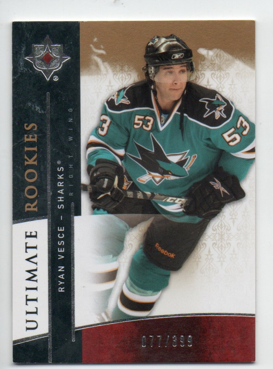 2009-10 Ultimate Collection #153 Ryan Vesce RC (25-213x3-SHARKS)