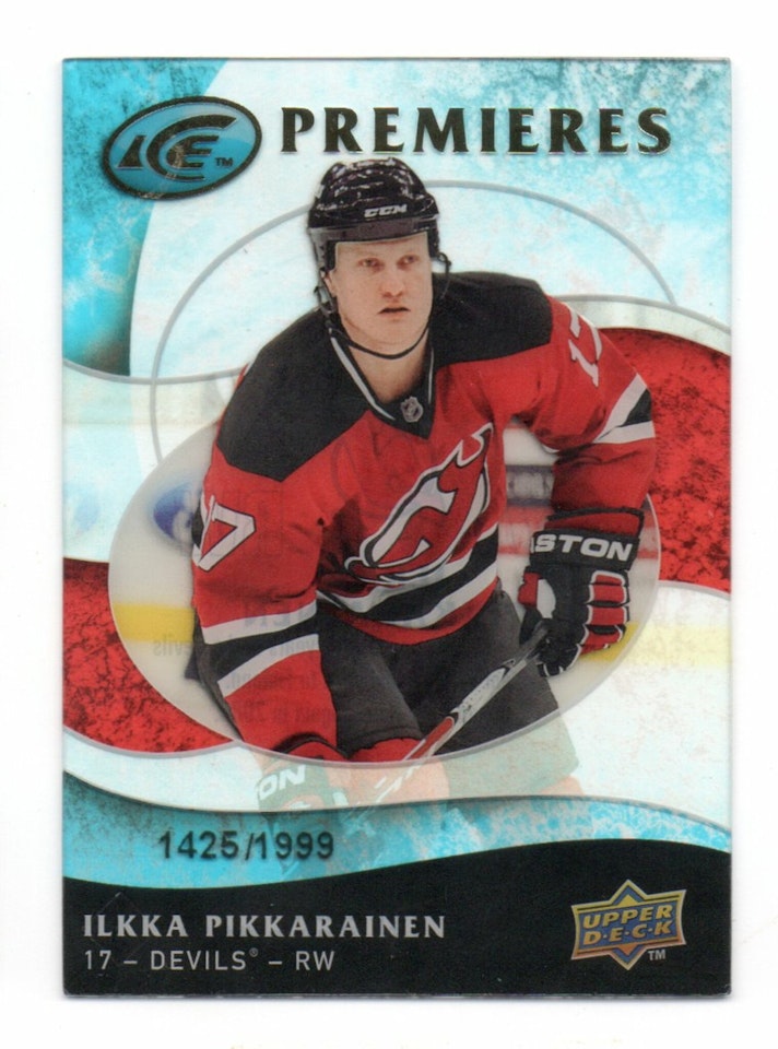 2009-10 Upper Deck Ice #108 Ilkka Pikkarainen RC (25-208x3-DEVILS)