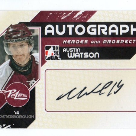 2010-11 ITG Heroes and Prospects Autographs #AAW Austin Watson (30-194x8-OTHERS)