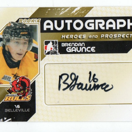 2010-11 ITG Heroes and Prospects Autographs #ABG Brendan Gaunce (30-192x2-CANUCKS)