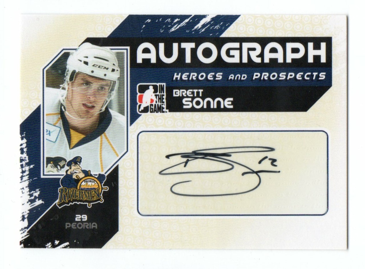 2010-11 ITG Heroes and Prospects Autographs #ABS Brett Sonne (30-191x2-OTHERS)