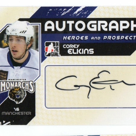 2010-11 ITG Heroes and Prospects Autographs #ACE Corey Elkins (30-191x7-OTHERS)