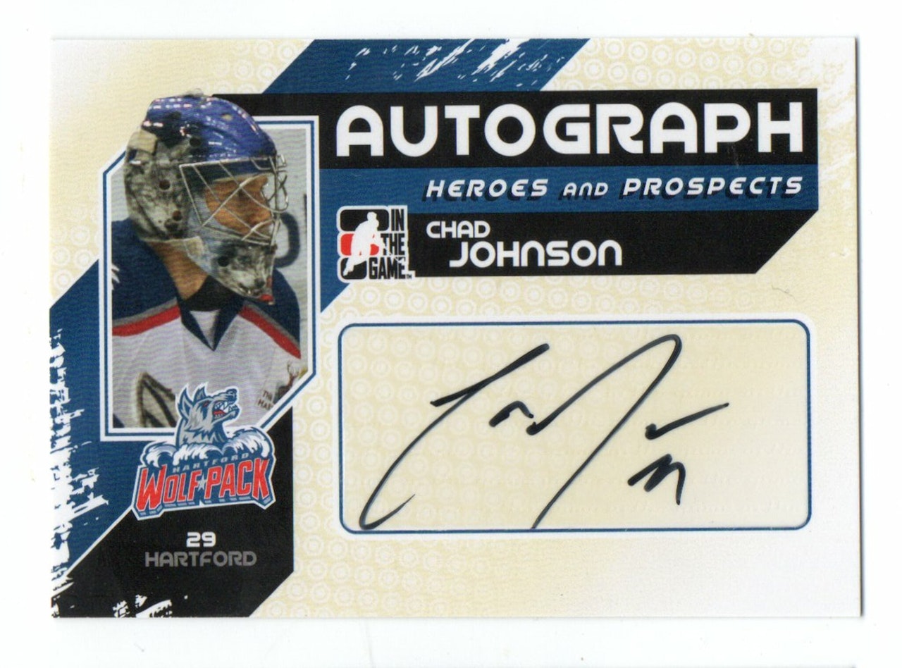 2010-11 ITG Heroes and Prospects Autographs #ACJ Chad Johnson (30-191x8-OTHERS)