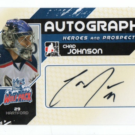 2010-11 ITG Heroes and Prospects Autographs #ACJ Chad Johnson (30-191x8-OTHERS)