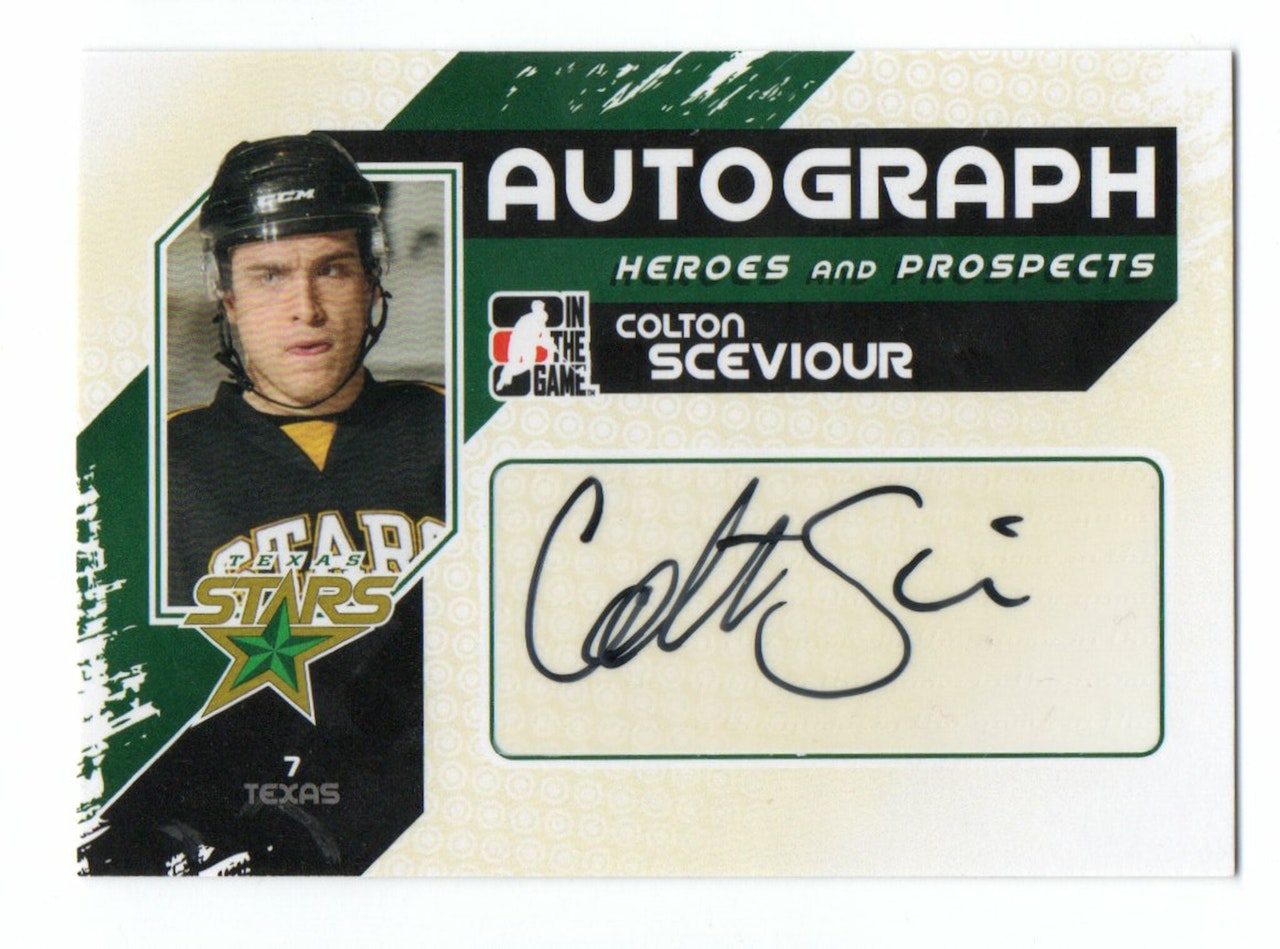 2010-11 ITG Heroes and Prospects Autographs #ACS Colton Sceviour (30-193x5-OTHERS)