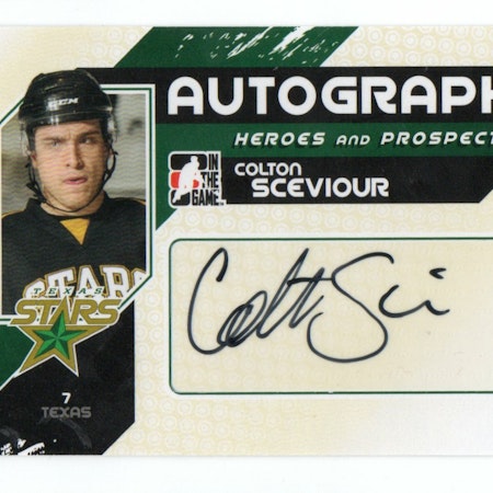 2010-11 ITG Heroes and Prospects Autographs #ACS Colton Sceviour (30-193x5-OTHERS)