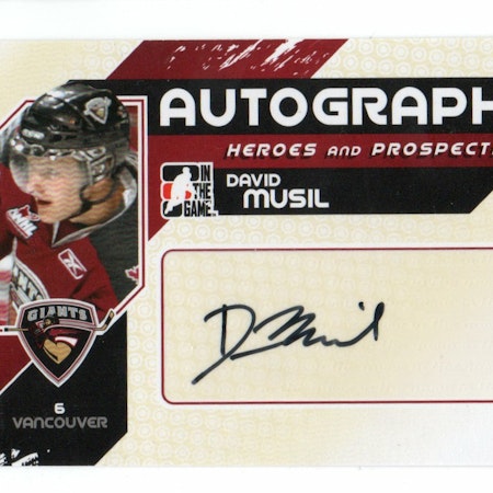 2010-11 ITG Heroes and Prospects Autographs #ADM David Musil (30-194x2-OTHERS)