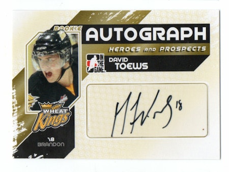 2010-11 ITG Heroes and Prospects Autographs #ADT David Toews (30-192x1-OTHERS)