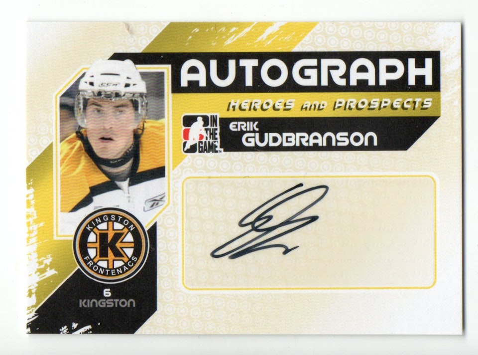 2010-11 ITG Heroes and Prospects Autographs #AEGU Erik Gudbranson (40-199x5-OTHERS)