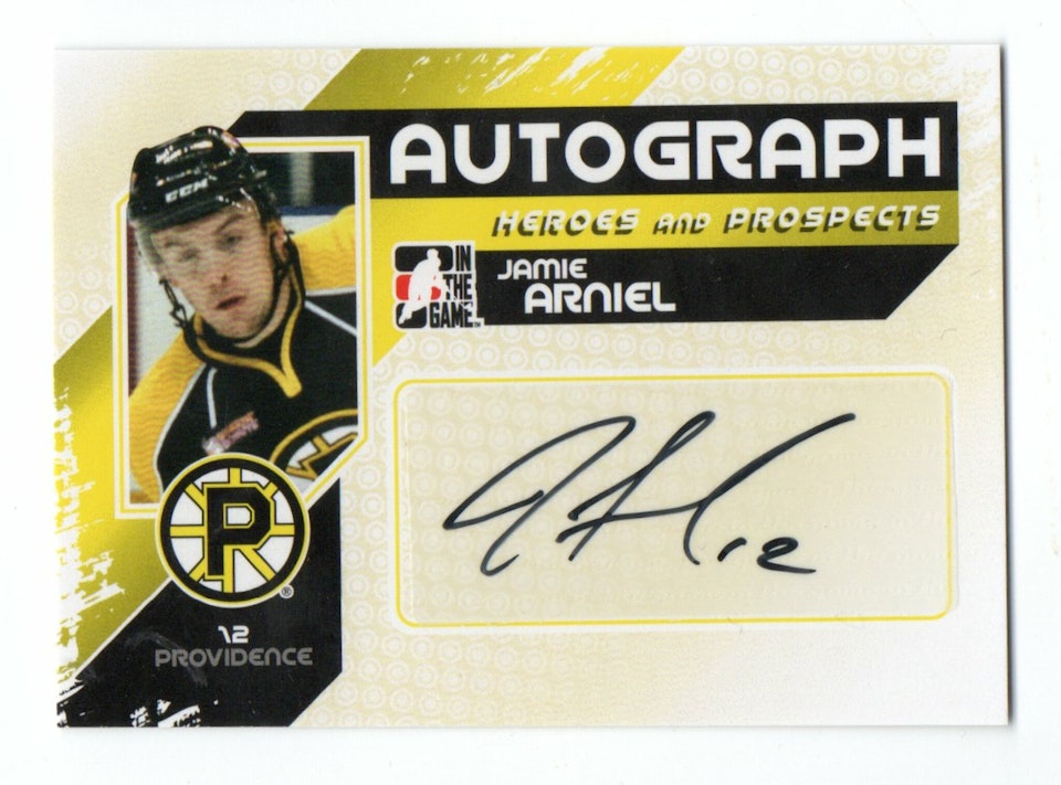 2010-11 ITG Heroes and Prospects Autographs #AJAR Jamie Arniel (30-198x7-OTHERS)