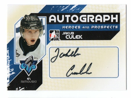 2010-11 ITG Heroes and Prospects Autographs #AJCU Jakub Culek (30-190x3-OTHERS)