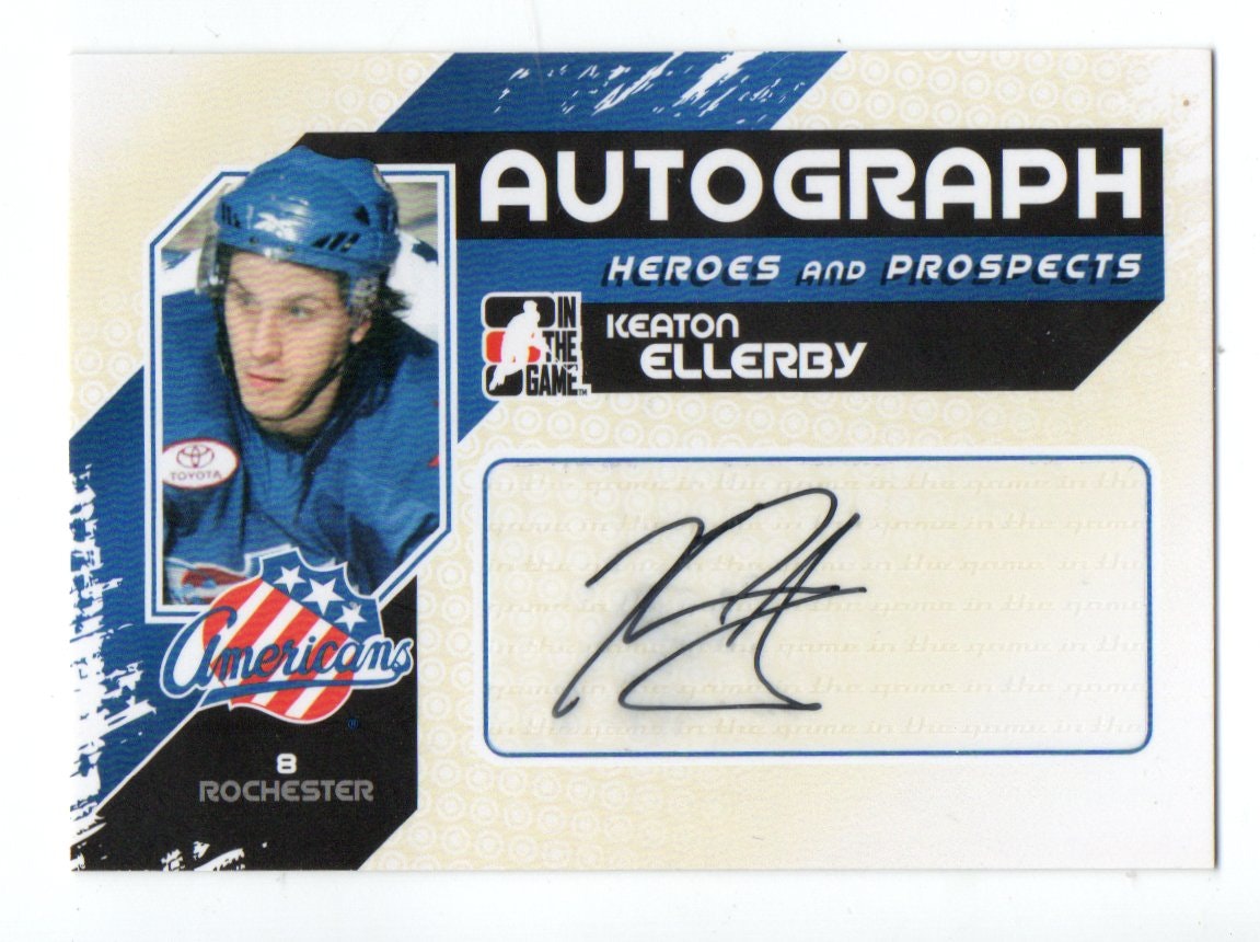 2010-11 ITG Heroes and Prospects Autographs #AKE Keaton Ellerby (30-190x2-OTHERS)
