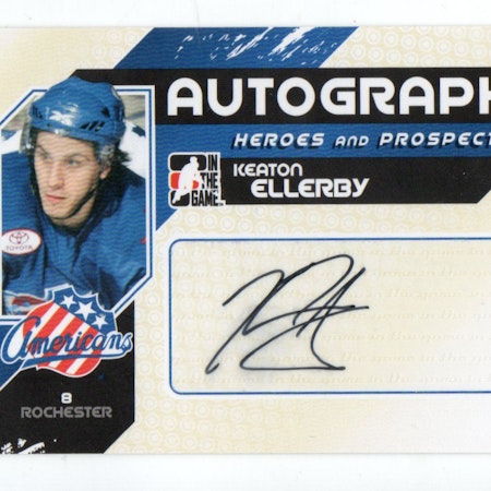 2010-11 ITG Heroes and Prospects Autographs #AKE Keaton Ellerby (30-190x2-OTHERS)