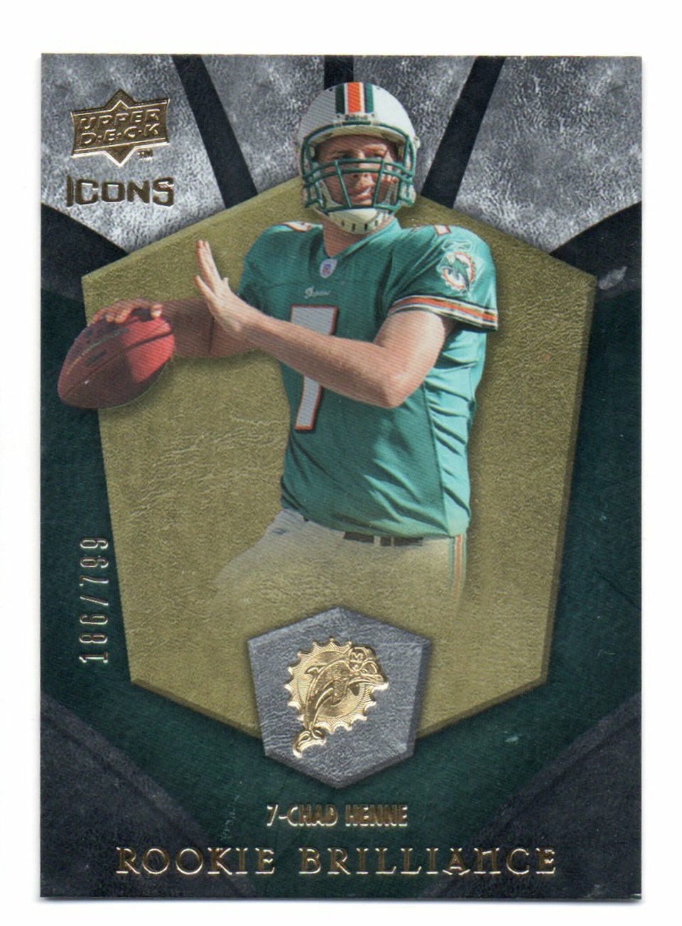 2008 Upper Deck Icons Rookie Brilliance Silver #RB4 Chad Henne (20-217x9-NFLDOLPHINS)