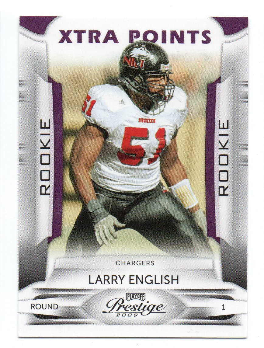 2009 Playoff Prestige Xtra Points Purple #165 Larry English (50-219x8-NFLCHARGERS)