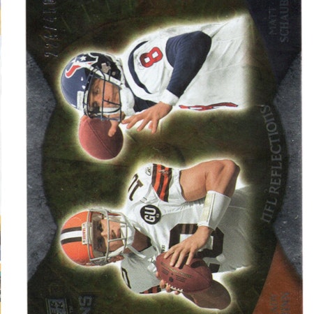 2009 Upper Deck Icons NFL Reflections Silver #RFQS Brady Quinn Matt Schaub (20-218x3-NFLBROWNS+NFLTEXANS)