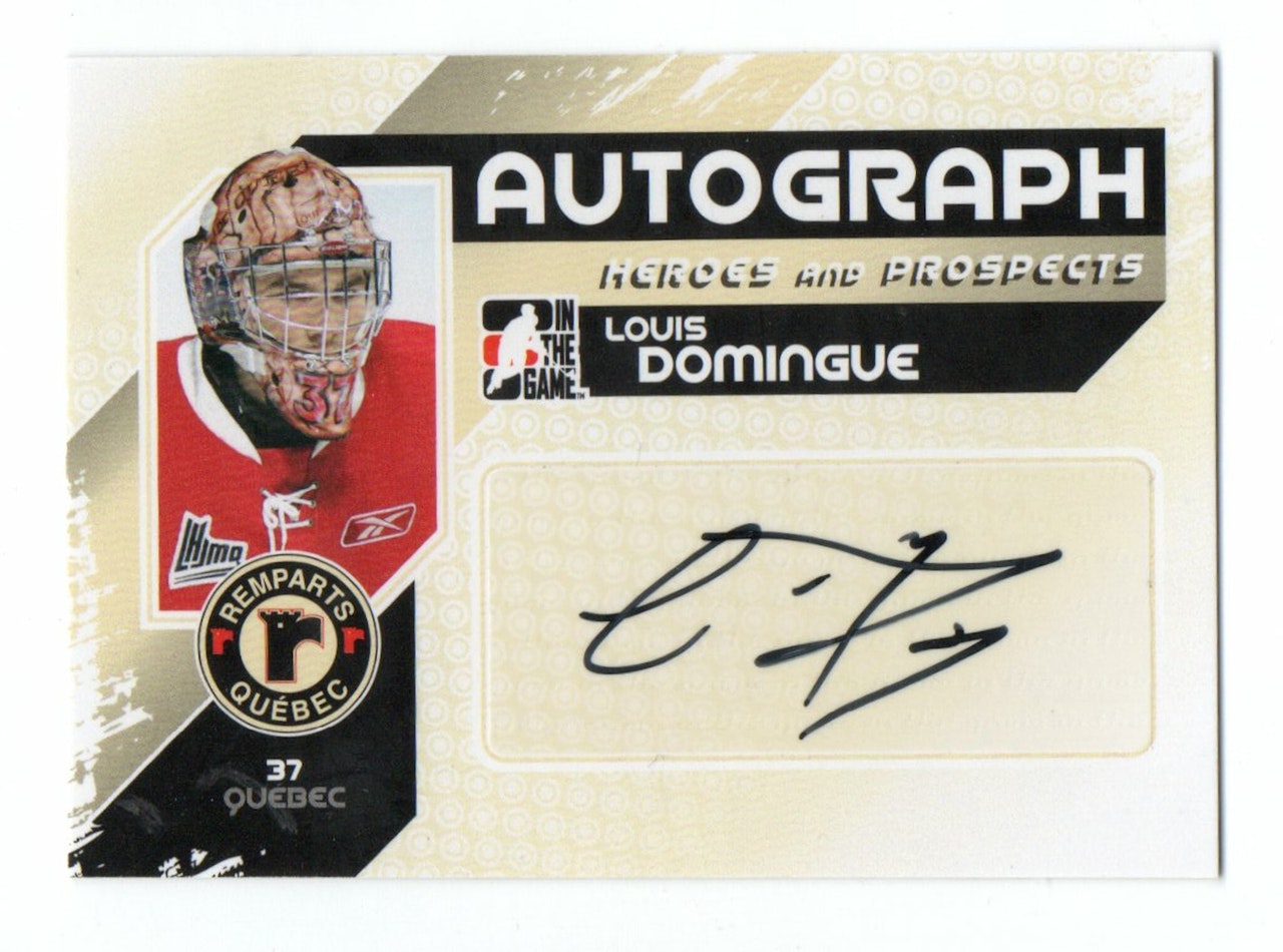 2010-11 ITG Heroes and Prospects Autographs #ALD Louis Domingue (30-189x6-COYOTES)