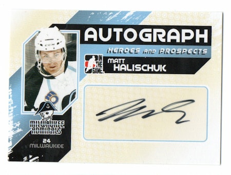 2010-11 ITG Heroes and Prospects Autographs #AMH Matt Halischuk (30-192x5-OTHERS)